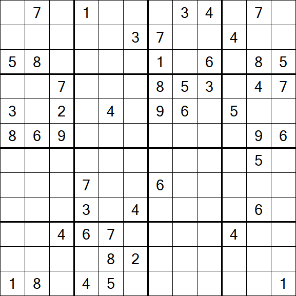 Butterfly Sudoku - Difficile