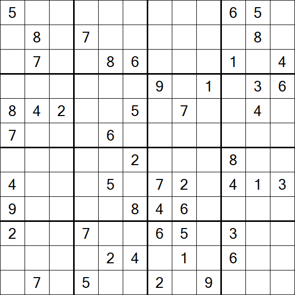 Butterfly Sudoku - Difficile