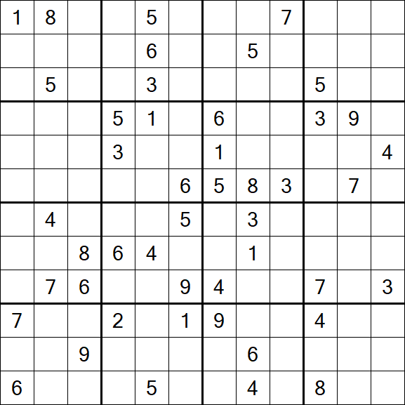 Butterfly Sudoku - Difficile