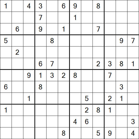 Butterfly Sudoku - Difícil