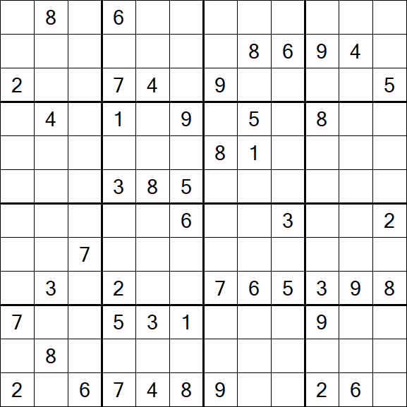Butterfly Sudoku - Difficile