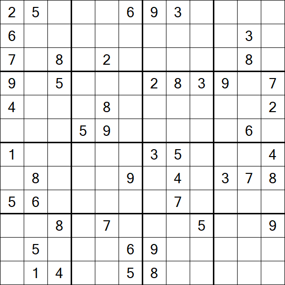 Butterfly Sudoku - Difficile