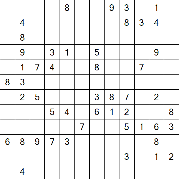 Butterfly Sudoku - Difficile