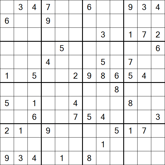 Butterfly Sudoku - Schwierig