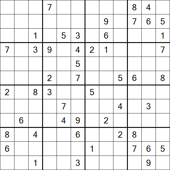 Butterfly Sudoku - Difficile
