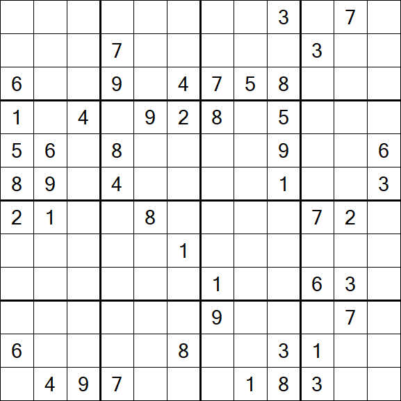 Butterfly Sudoku - Difficile