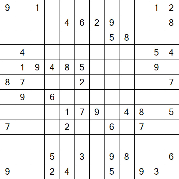 Butterfly Sudoku - Difficile