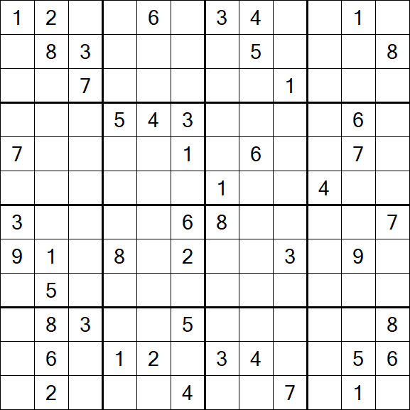 Butterfly Sudoku - Difficile