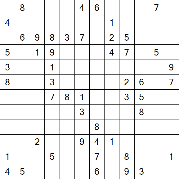Butterfly Sudoku - Difficile