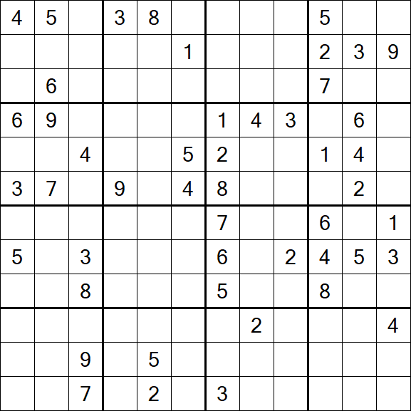 Butterfly Sudoku - Difficile