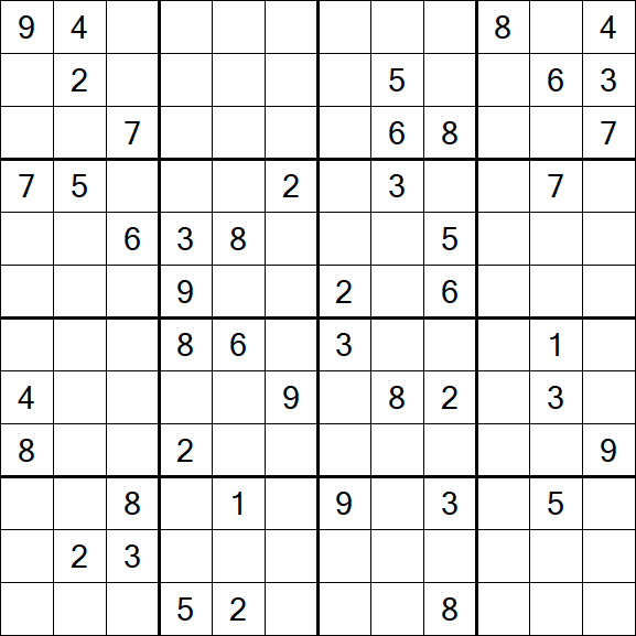 Butterfly Sudoku - Difficile