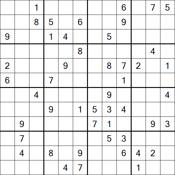 Butterfly Sudoku - Difficile