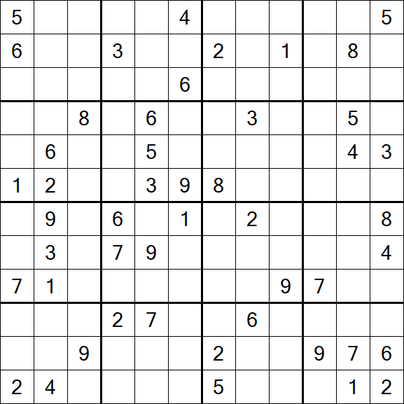 Butterfly Sudoku - Difficile