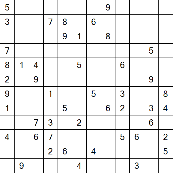 Butterfly Sudoku - Difficile