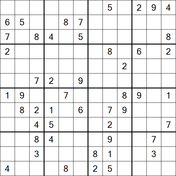 Butterfly Sudoku - Difficile