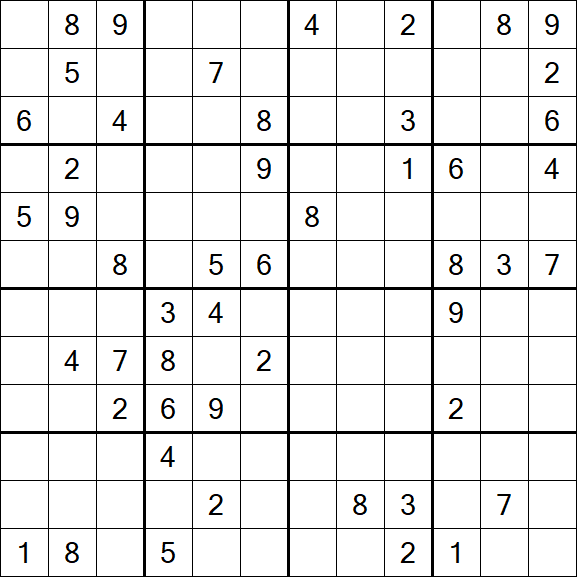Butterfly Sudoku - Difficile