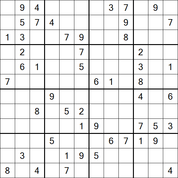 Butterfly Sudoku - Difficile