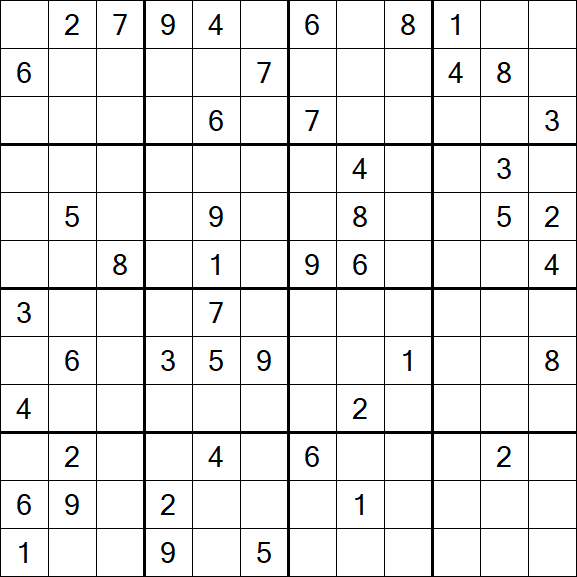 Butterfly Sudoku - Difficile