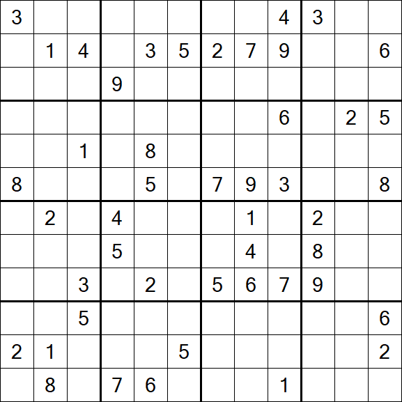 Butterfly Sudoku - Difficile