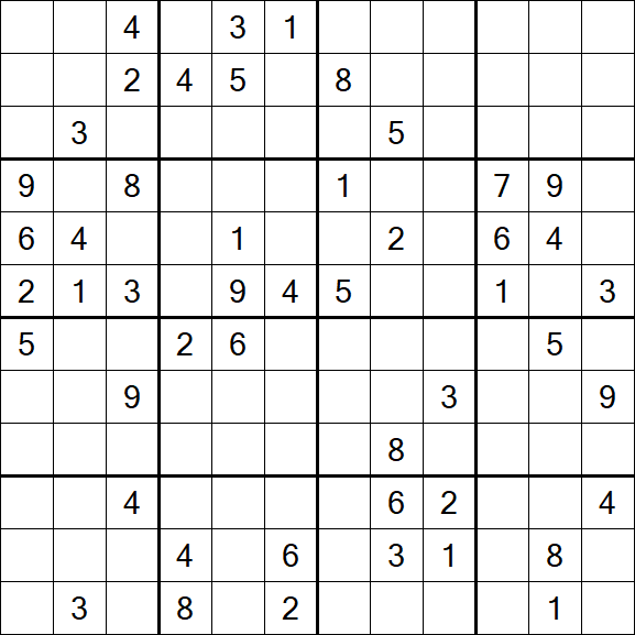 Butterfly Sudoku - Difficile