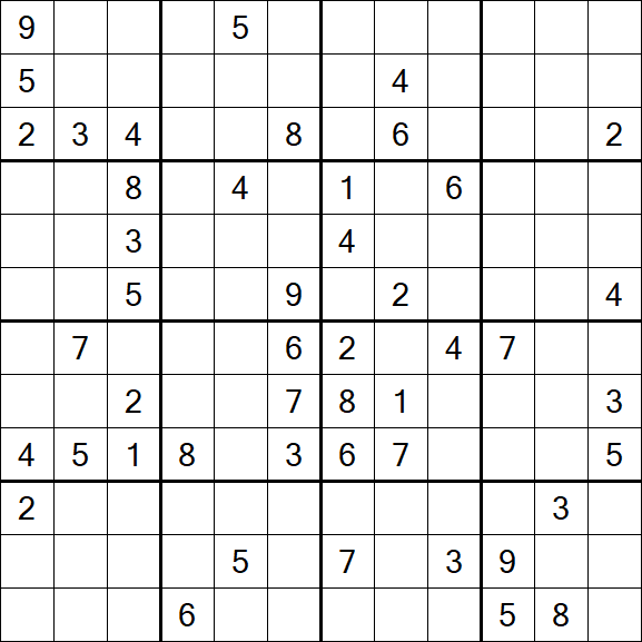Butterfly Sudoku - Difficile