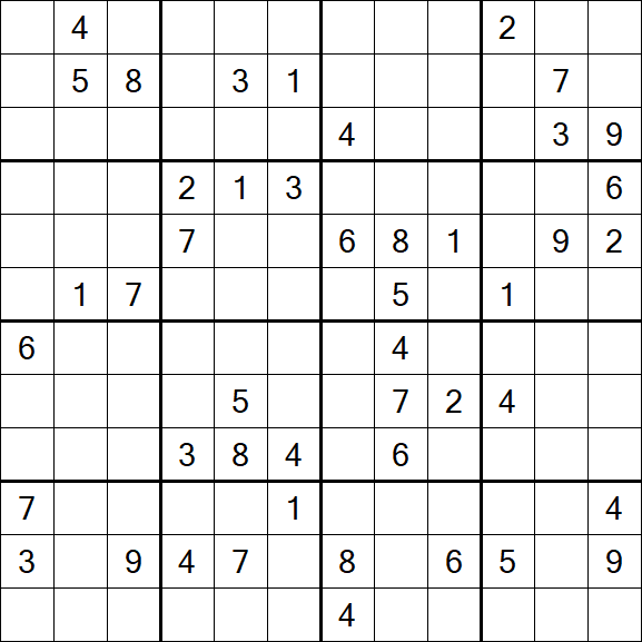Butterfly Sudoku - Difficile