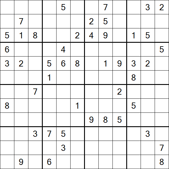 Butterfly Sudoku - Difficile