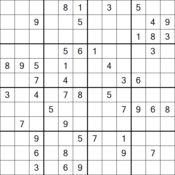 Butterfly Sudoku - Difficile