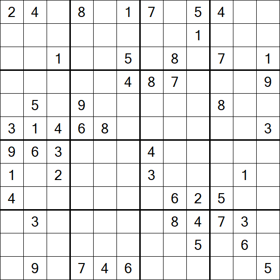 Butterfly Sudoku - Difficile