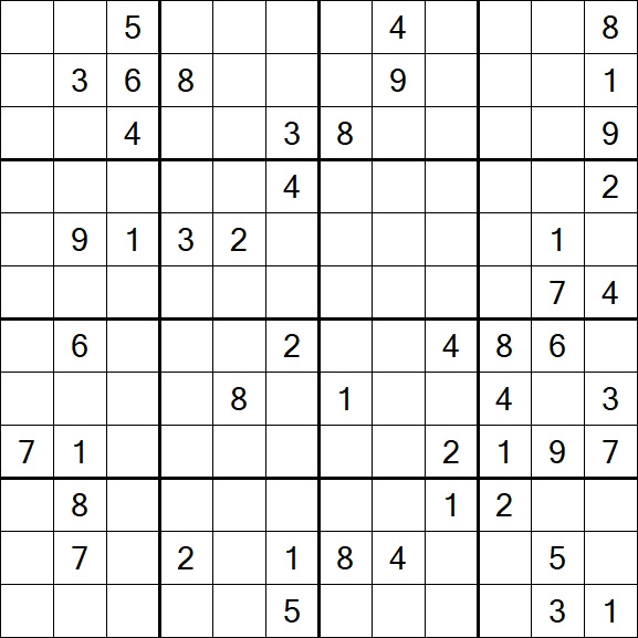 Butterfly Sudoku - Difficile