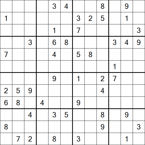 Butterfly Sudoku - Difficile