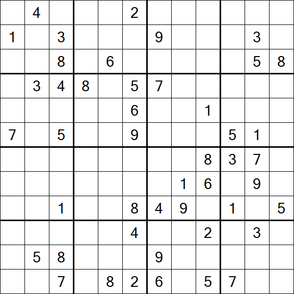 Butterfly Sudoku - Difficile