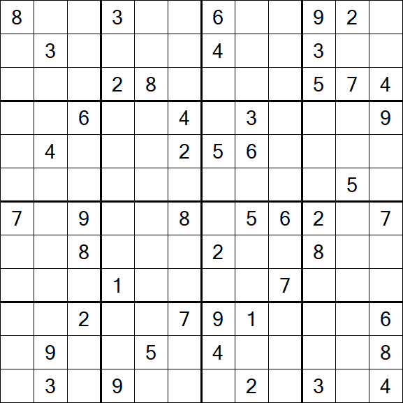 Butterfly Sudoku - Difficile