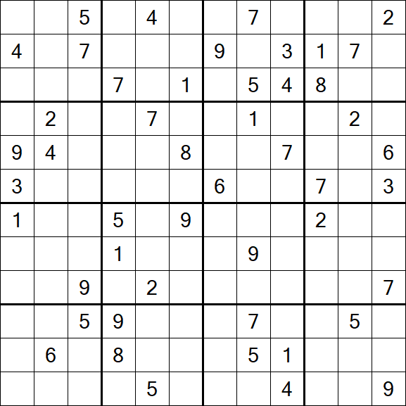 Butterfly Sudoku - Difficile