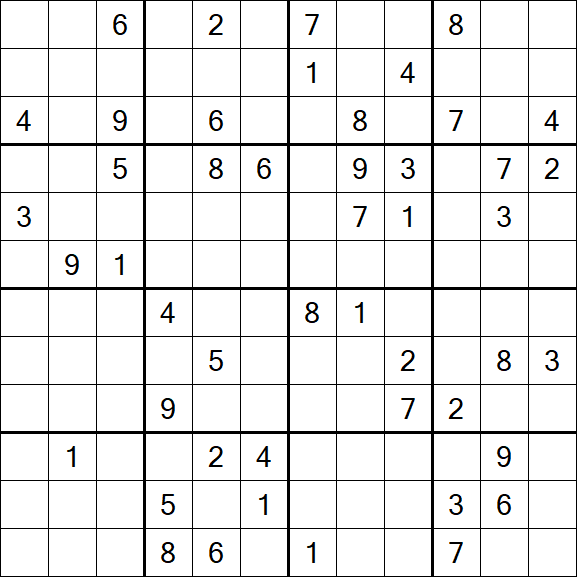 Butterfly Sudoku - Difficile