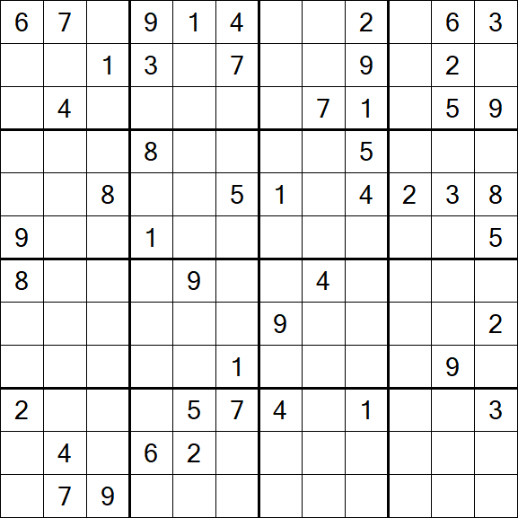 Butterfly Sudoku - Difficile