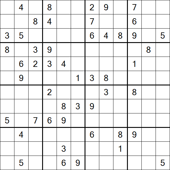 Butterfly Sudoku - Difficile