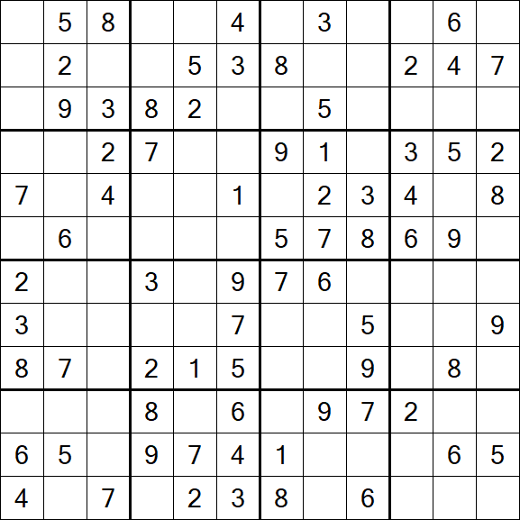Butterfly Sudoku - Moyen