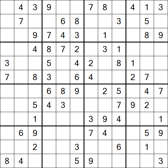 Butterfly Sudoku - Moyen