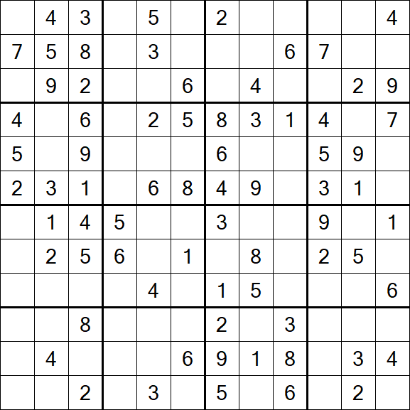 Butterfly Sudoku - Moyen