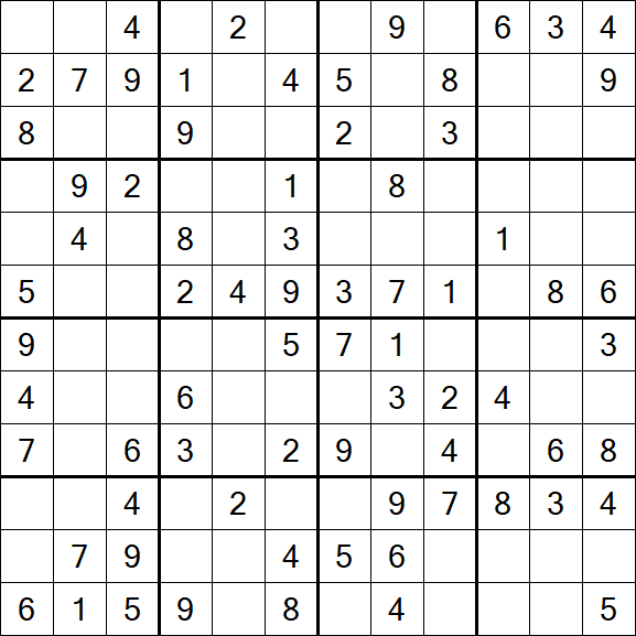 Butterfly Sudoku - Moyen