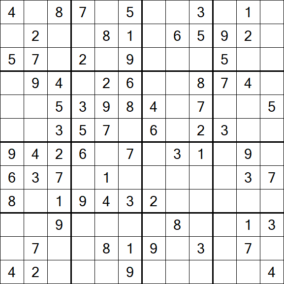 Butterfly Sudoku - Medium