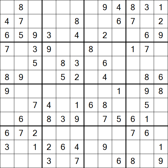 Butterfly Sudoku - Medium