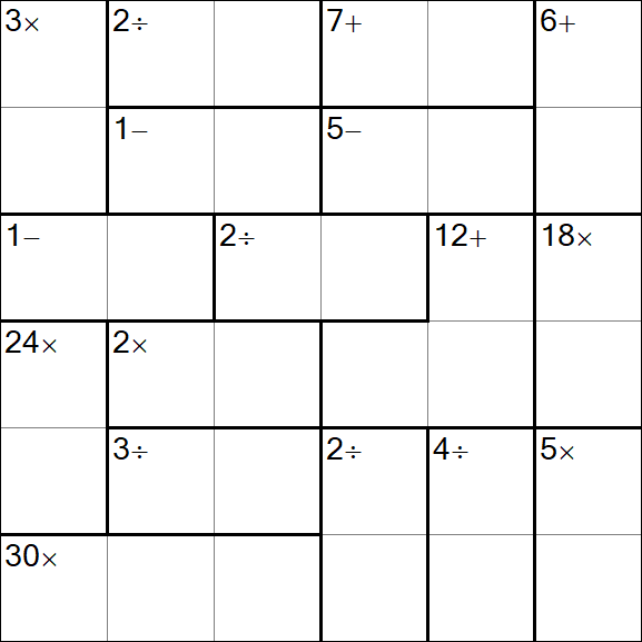 Calcudoku - Einfach