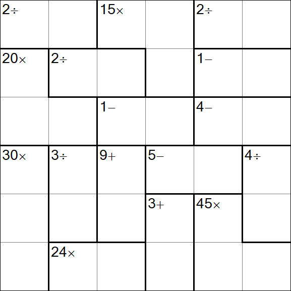 Calcudoku - Easy