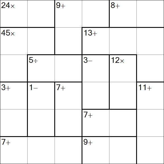 Calcudoku - Easy