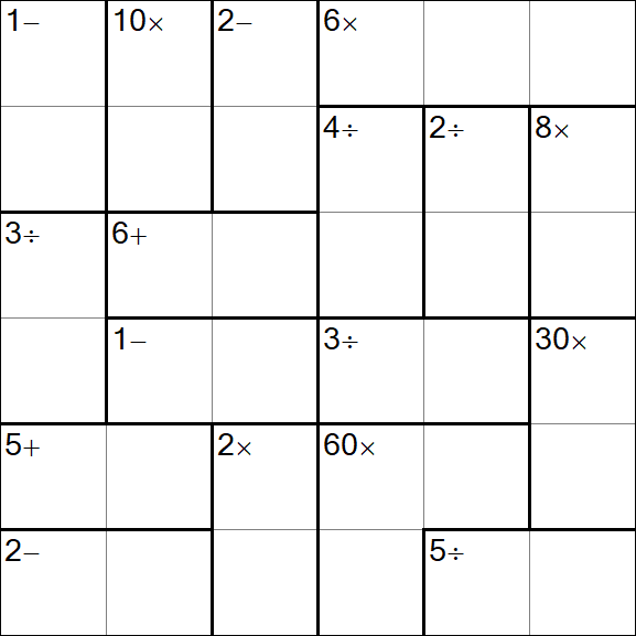Calcudoku - Easy