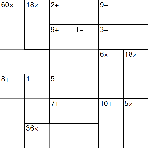 Calcudoku - Easy