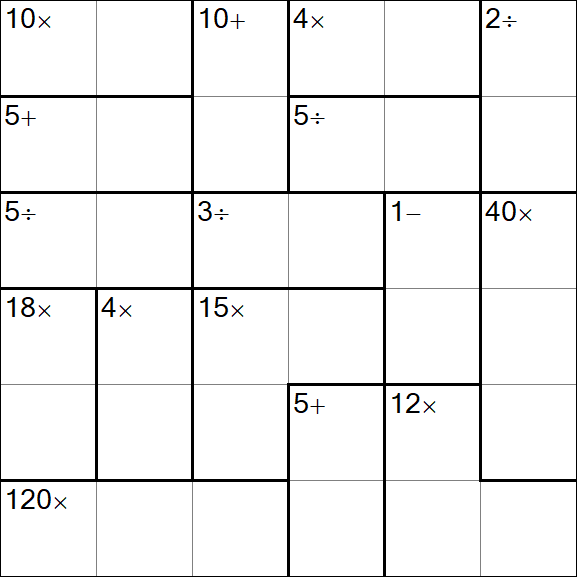 Calcudoku - Easy