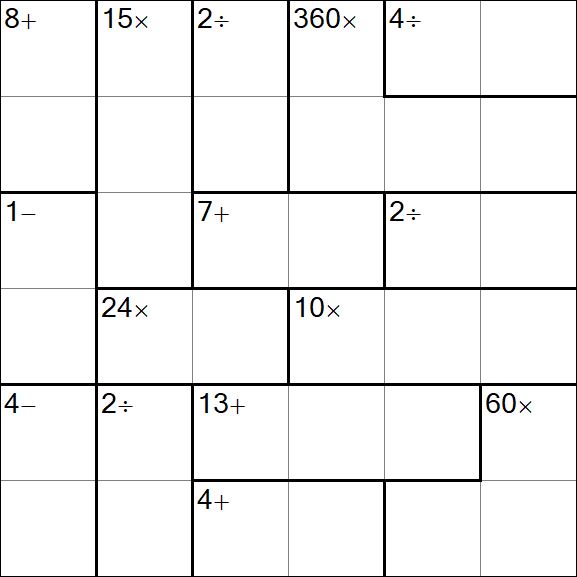 Calcudoku - Easy